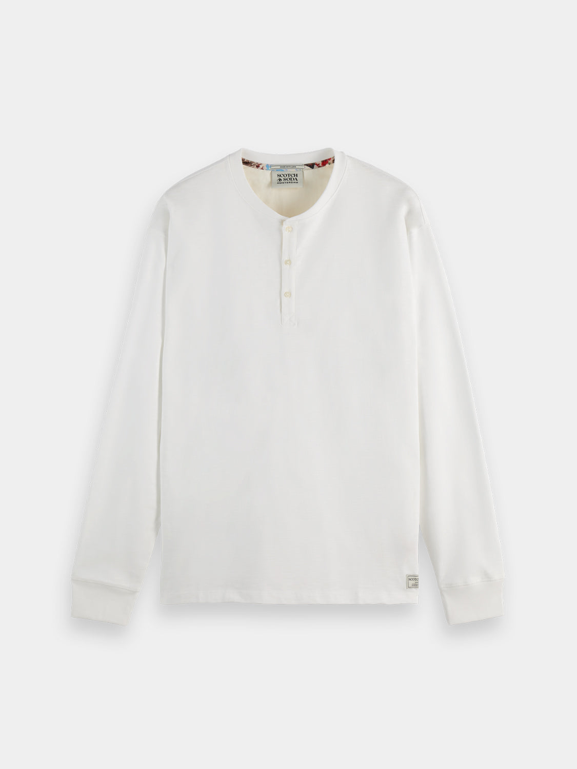 Slub Henley shirt - Bright White