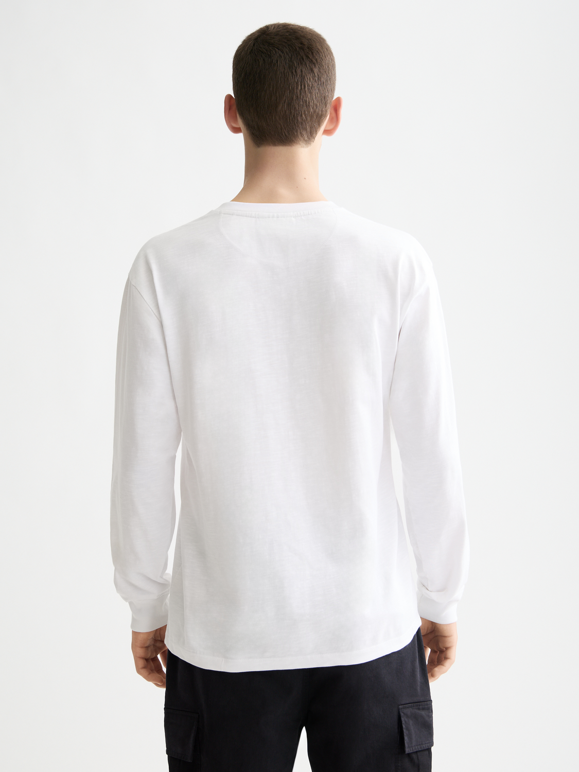 Slub Henley shirt - Bright White