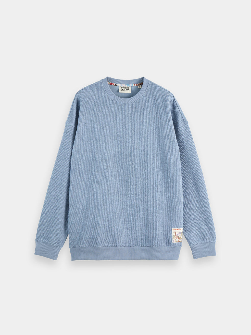 Textured sweatshirt - Faded Denim