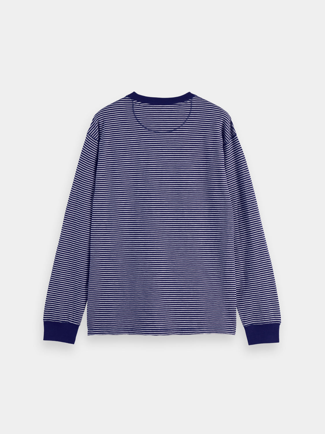 Striped henley shirt - Navy/White Stripe