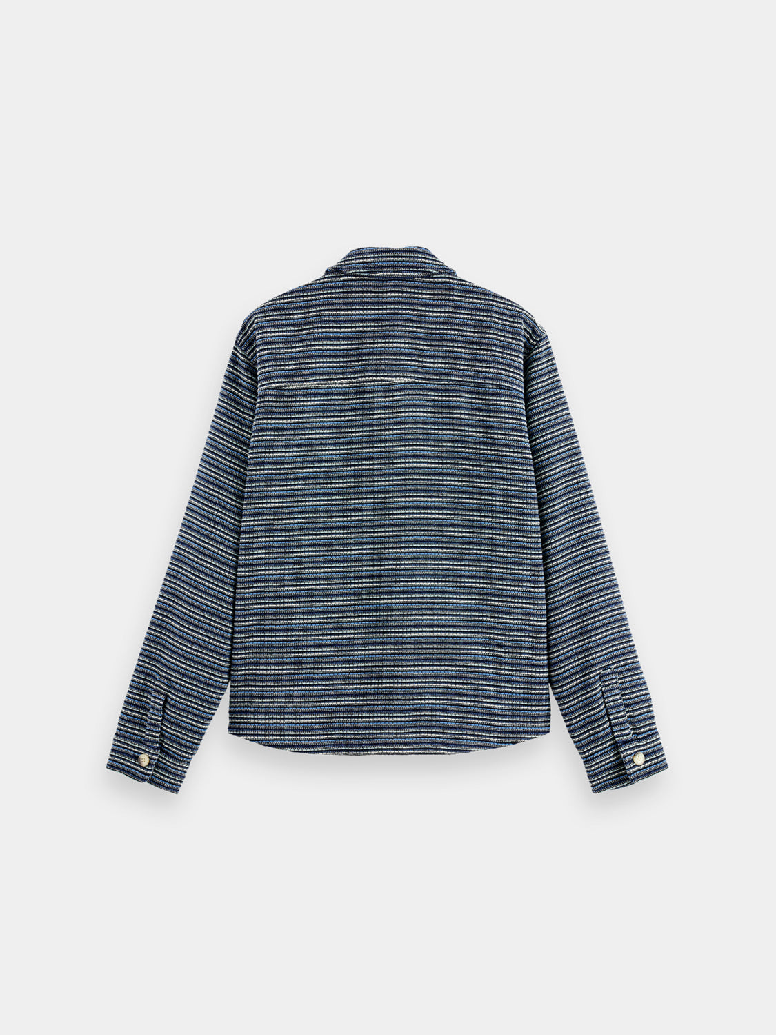 Structured striped overshirt - Blue Stripe