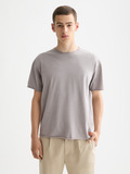 Raw edge t-shirt - Gull