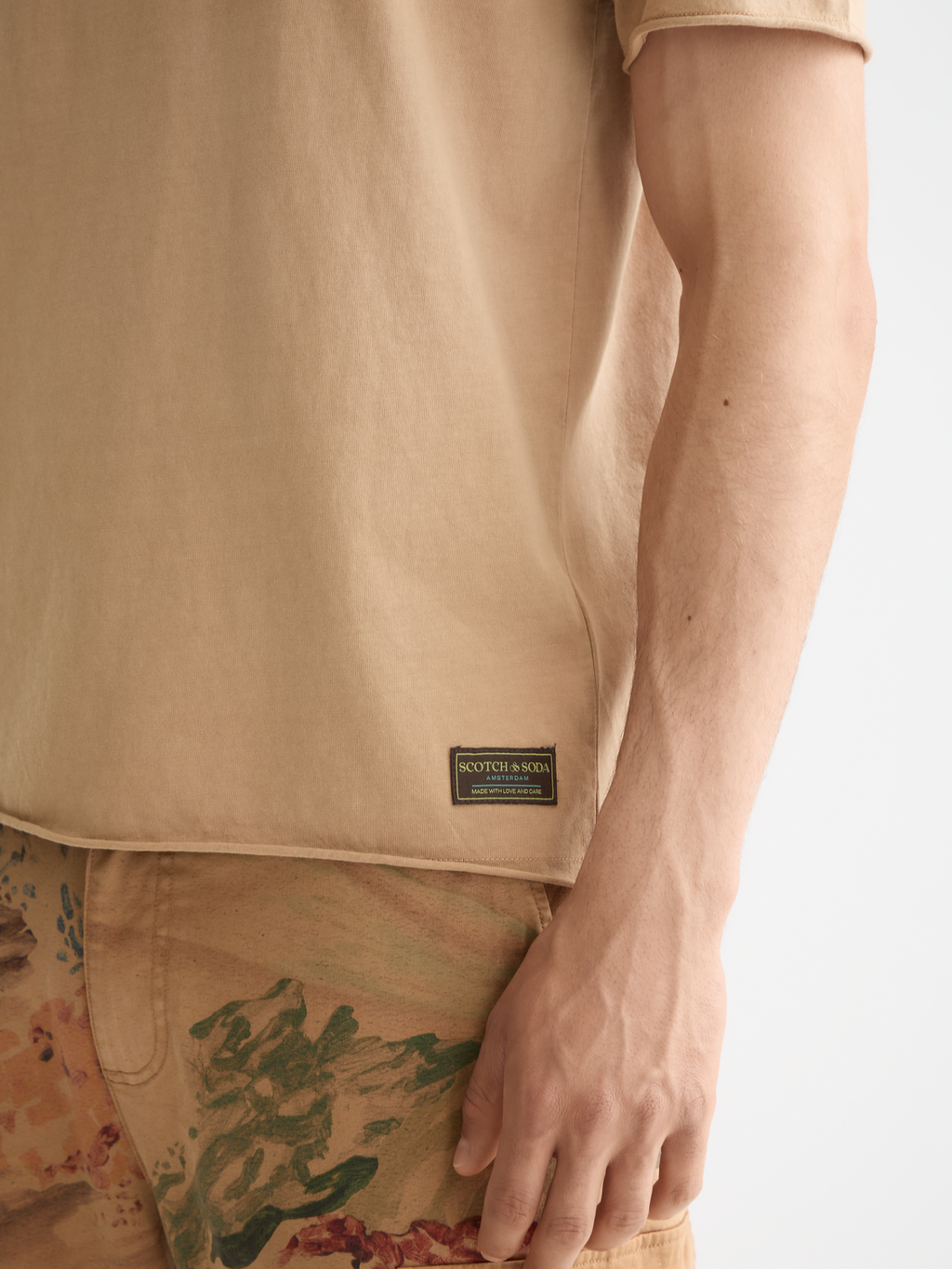 Raw edge t-shirt - Tannin