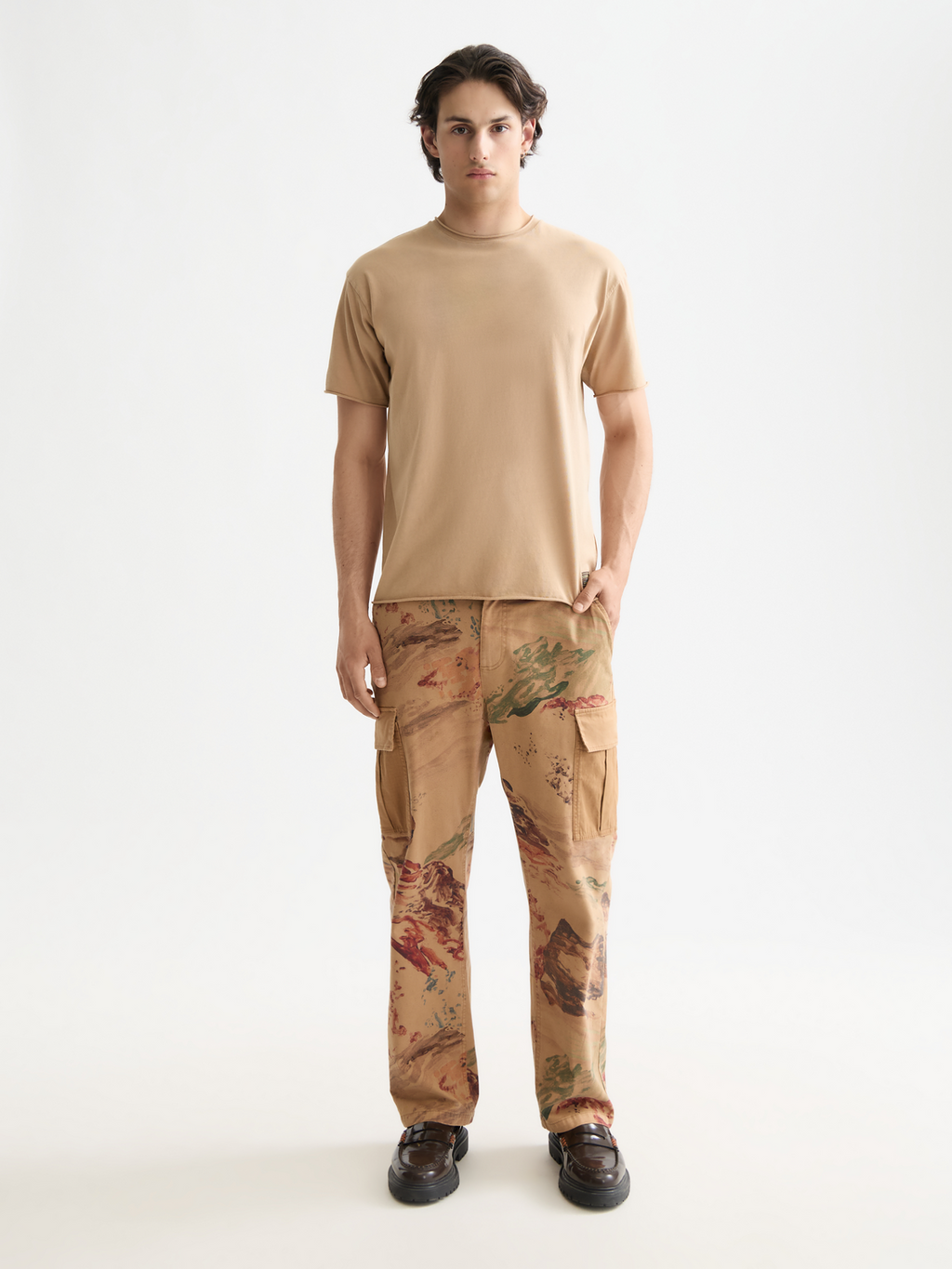 Raw edge t-shirt - Tannin