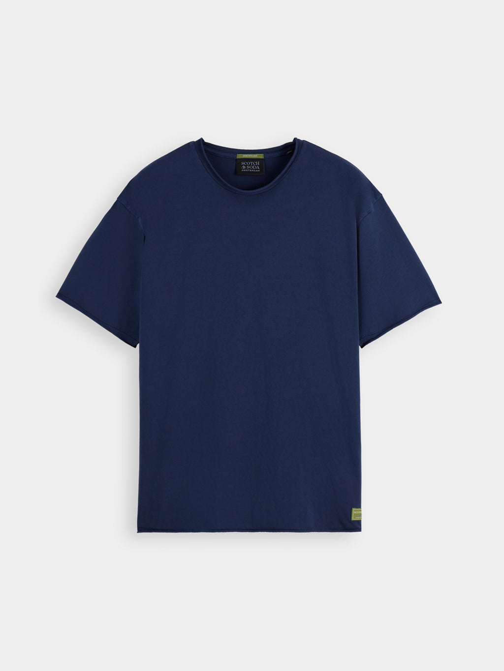 Raw edge t-shirt - Peacoat