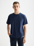 Raw edge t-shirt - Peacoat