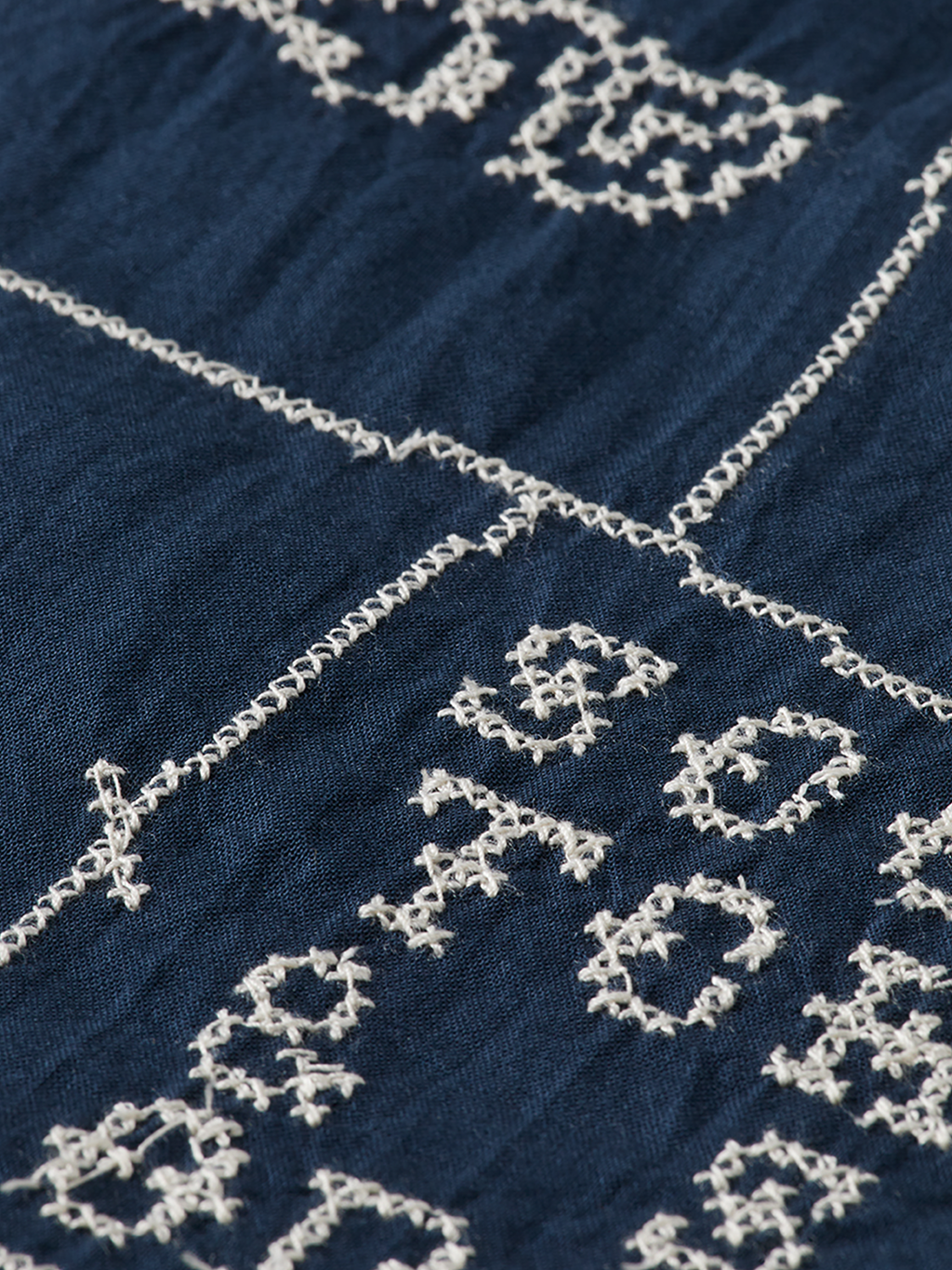 Embroidered shirt - Marfa Cross Stitch Carbon