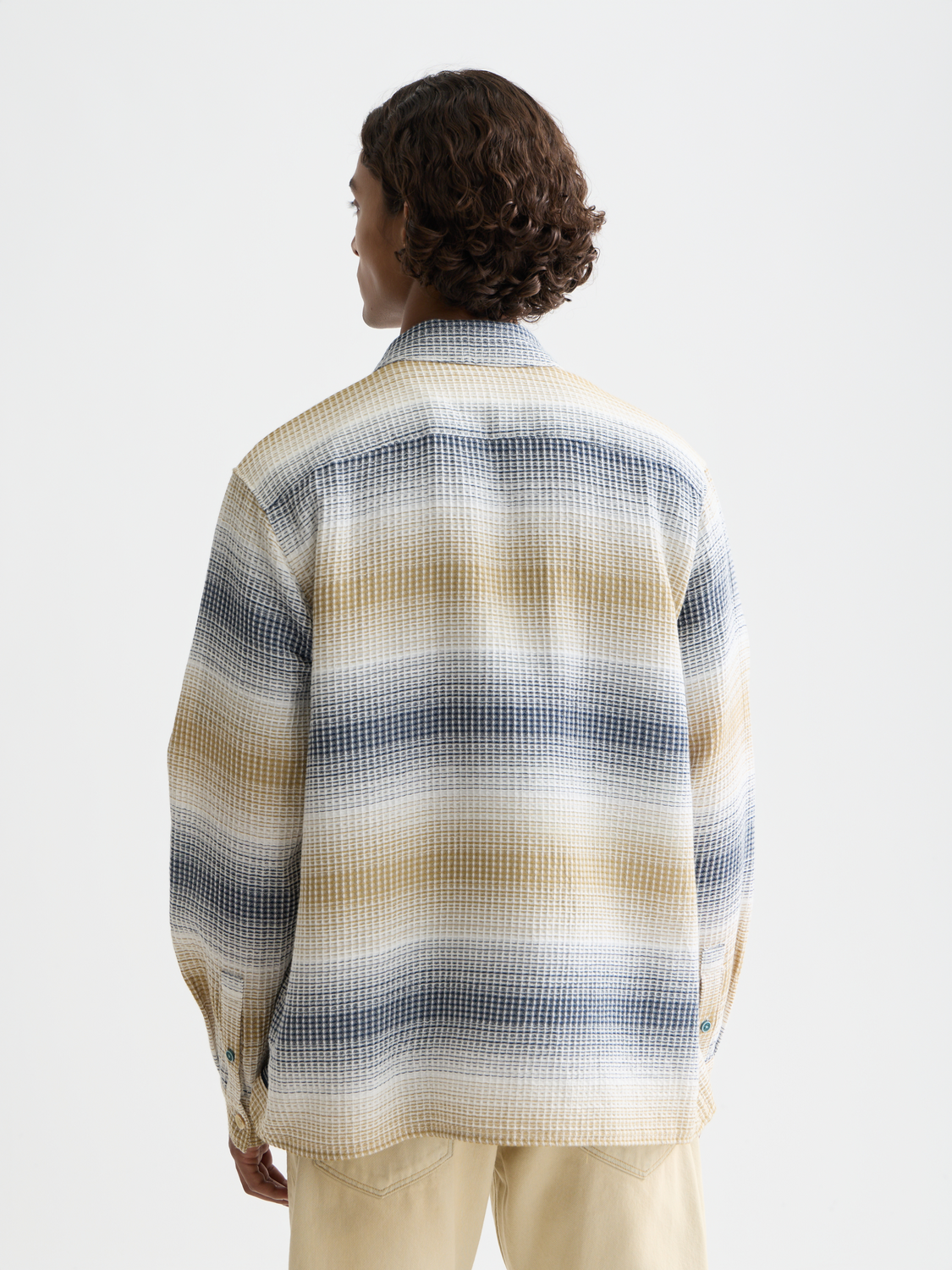 Scotch & Soda - Striped waffle shirt - Oceana / Infinity Stripe