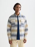 Scotch & Soda - Striped waffle shirt - Oceana / Infinity Stripe