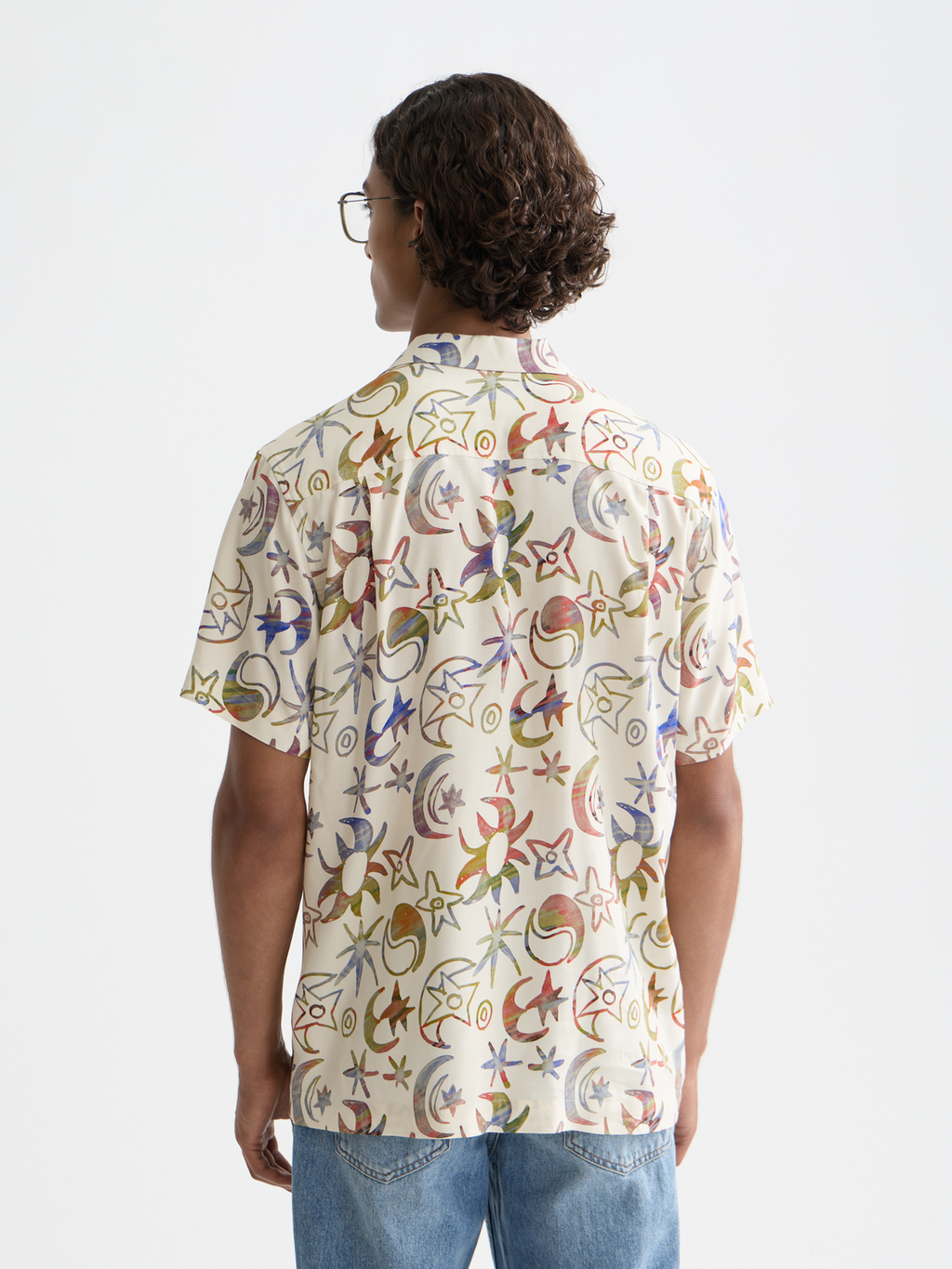 Scotch & Soda - Printed short-sleeved shirt - Cosmic Sky Eggnog