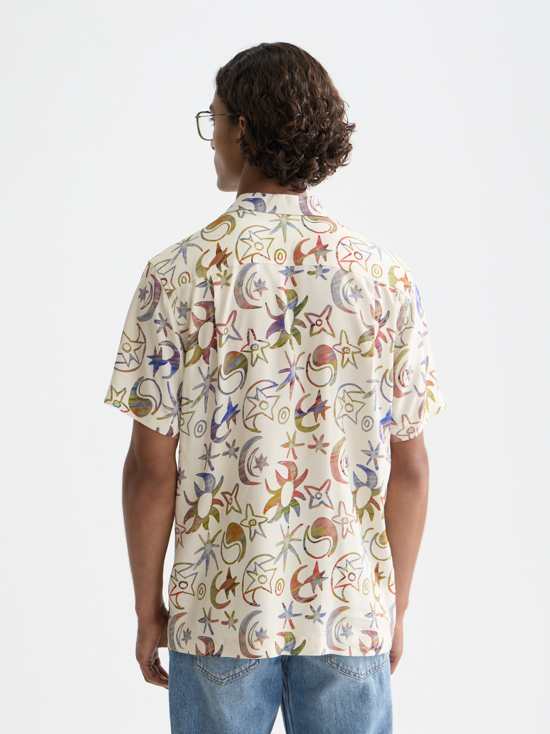 Scotch & Soda - Printed short-sleeved shirt - Cosmic Sky Eggnog