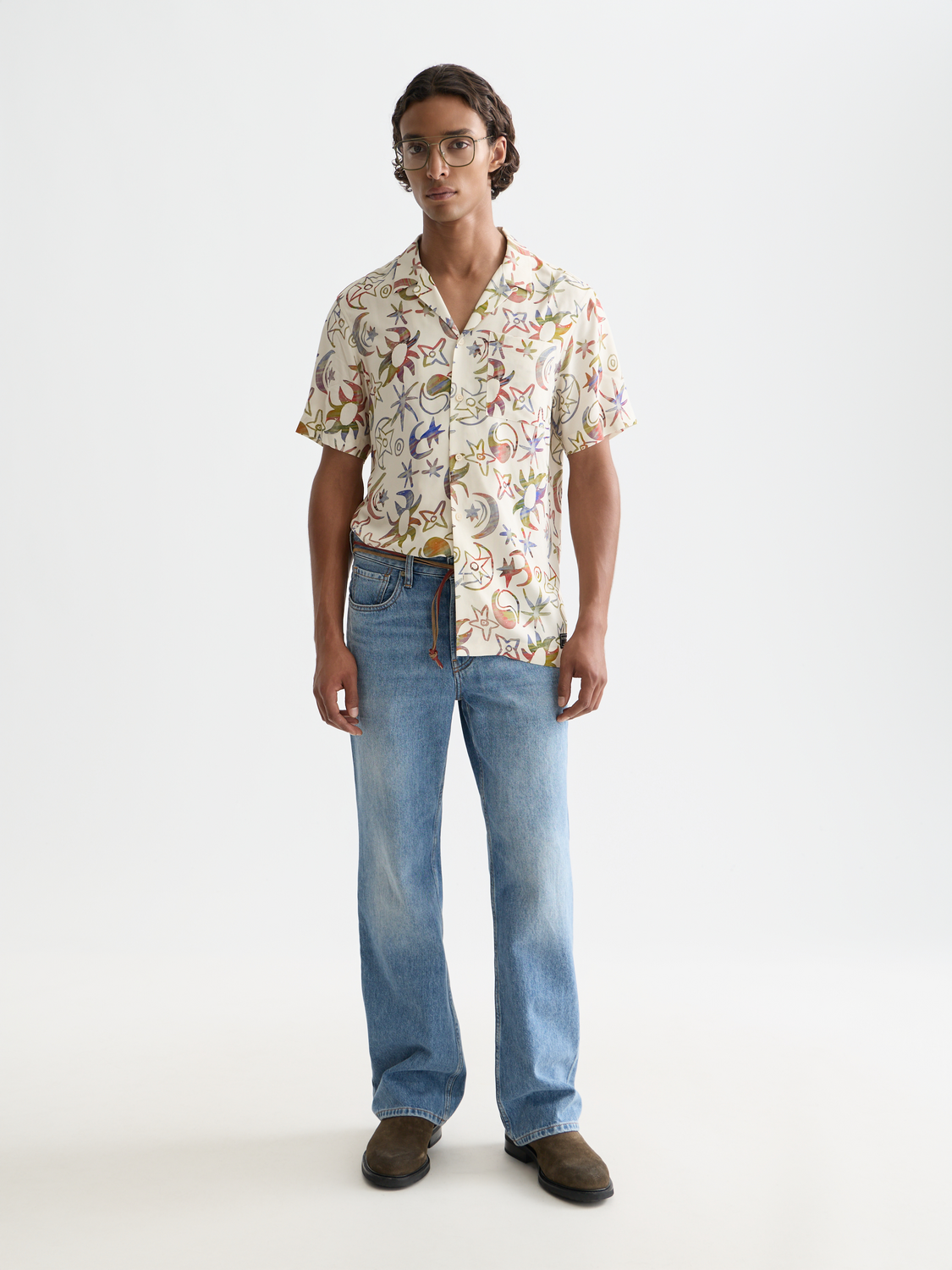 Scotch & Soda - Printed short-sleeved shirt - Cosmic Sky Eggnog