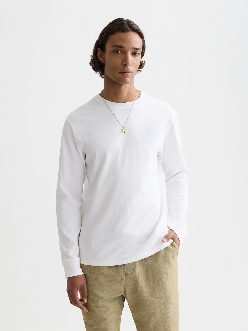 Logo long-sleeved t-shirt - Bright White