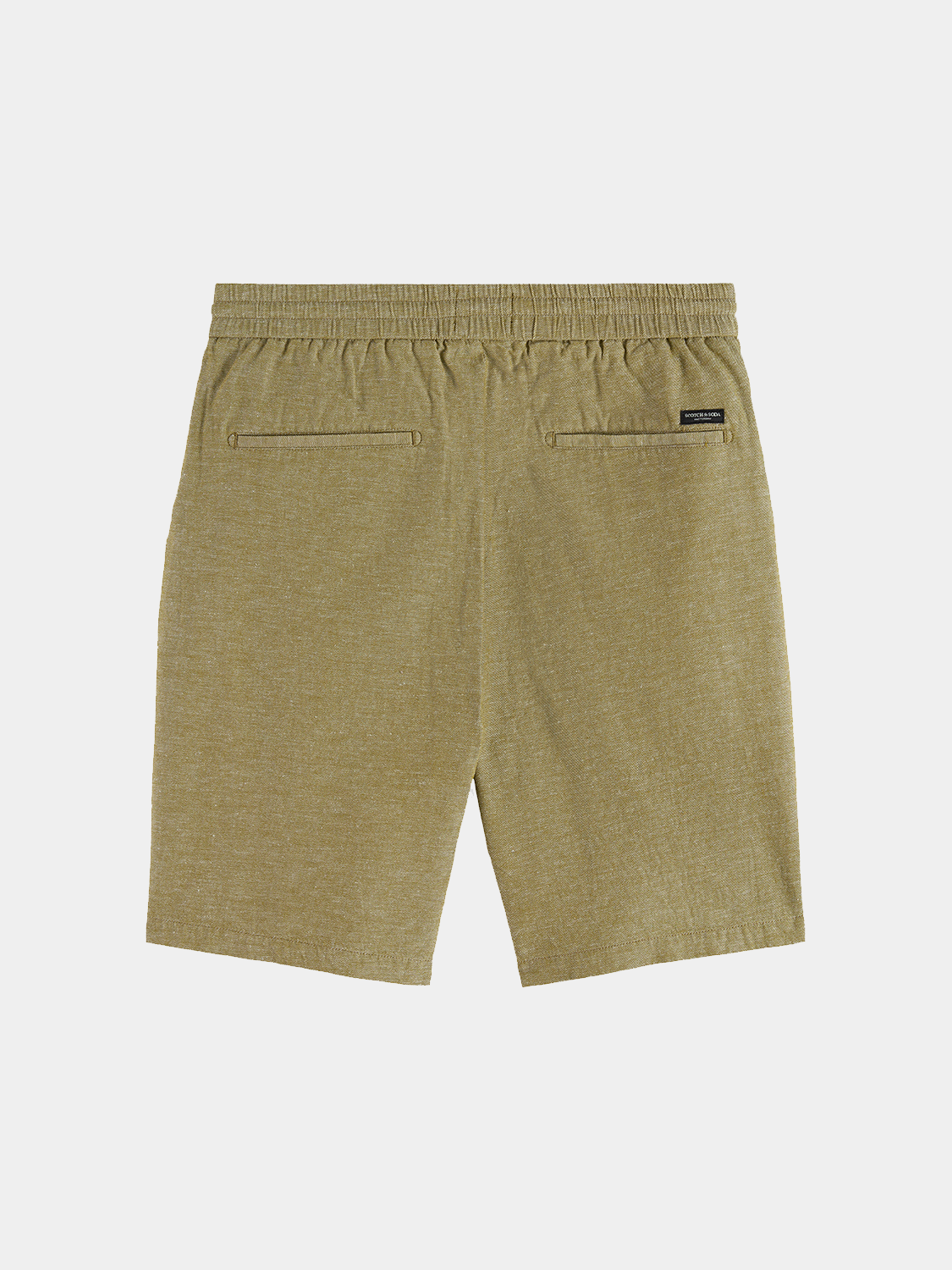 Scotch & Soda - Fave cotton-linen shorts - Green Moss