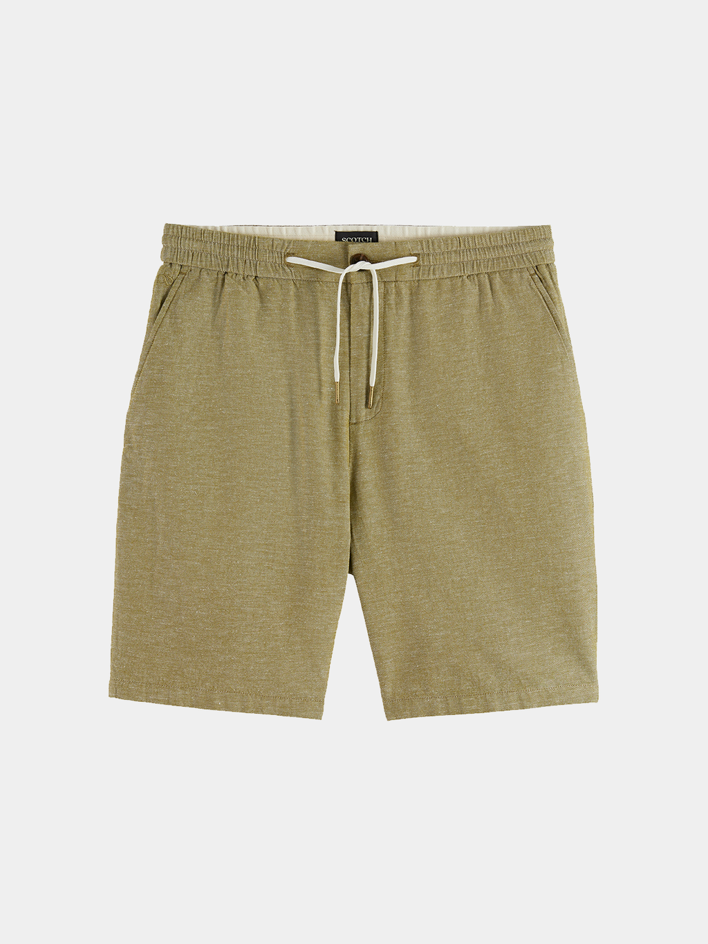 Scotch & Soda - Fave cotton-linen shorts - Green Moss