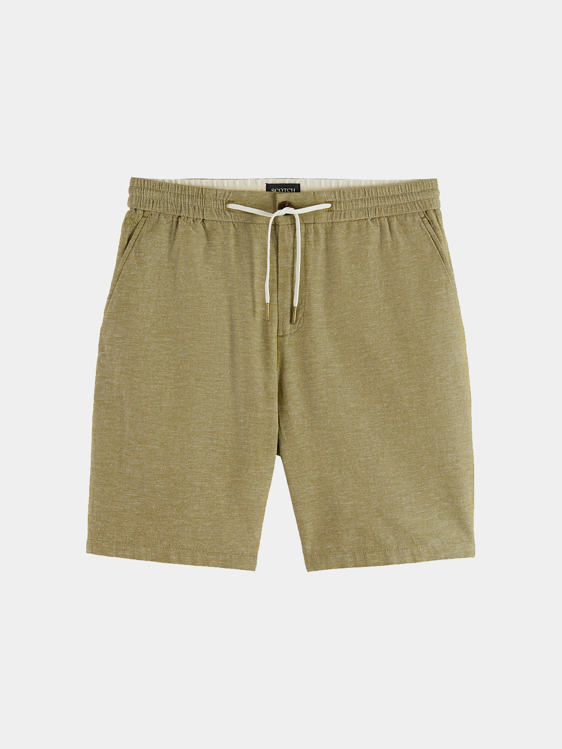 Scotch & Soda - Fave cotton-linen shorts - Green Moss