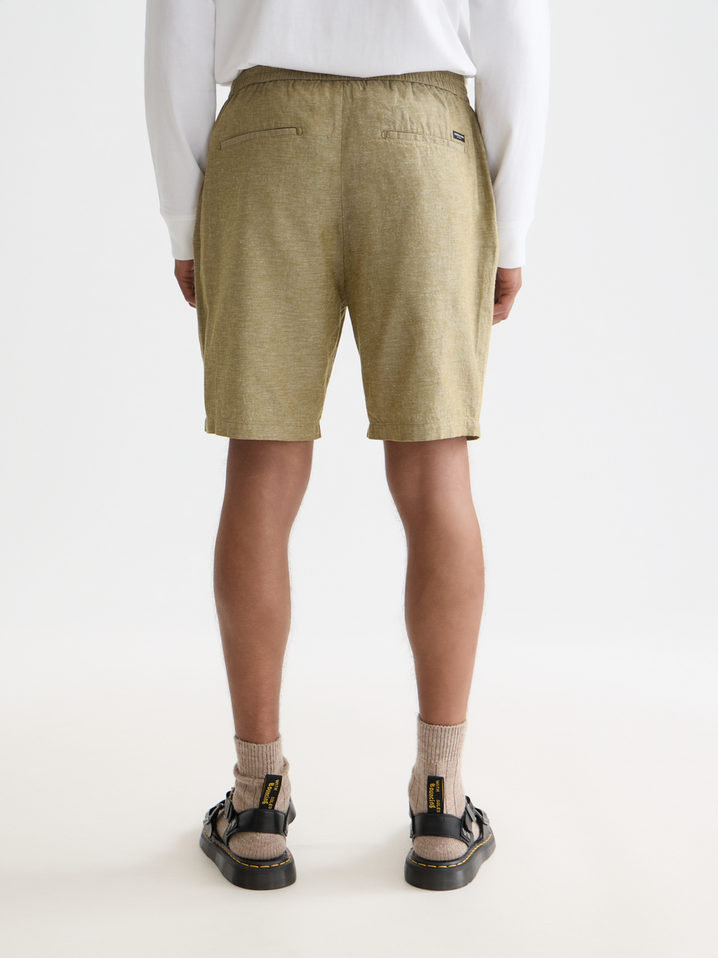Scotch & Soda - Fave cotton-linen shorts - Green Moss
