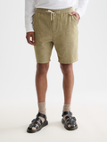 Scotch & Soda - Fave cotton-linen shorts - Green Moss