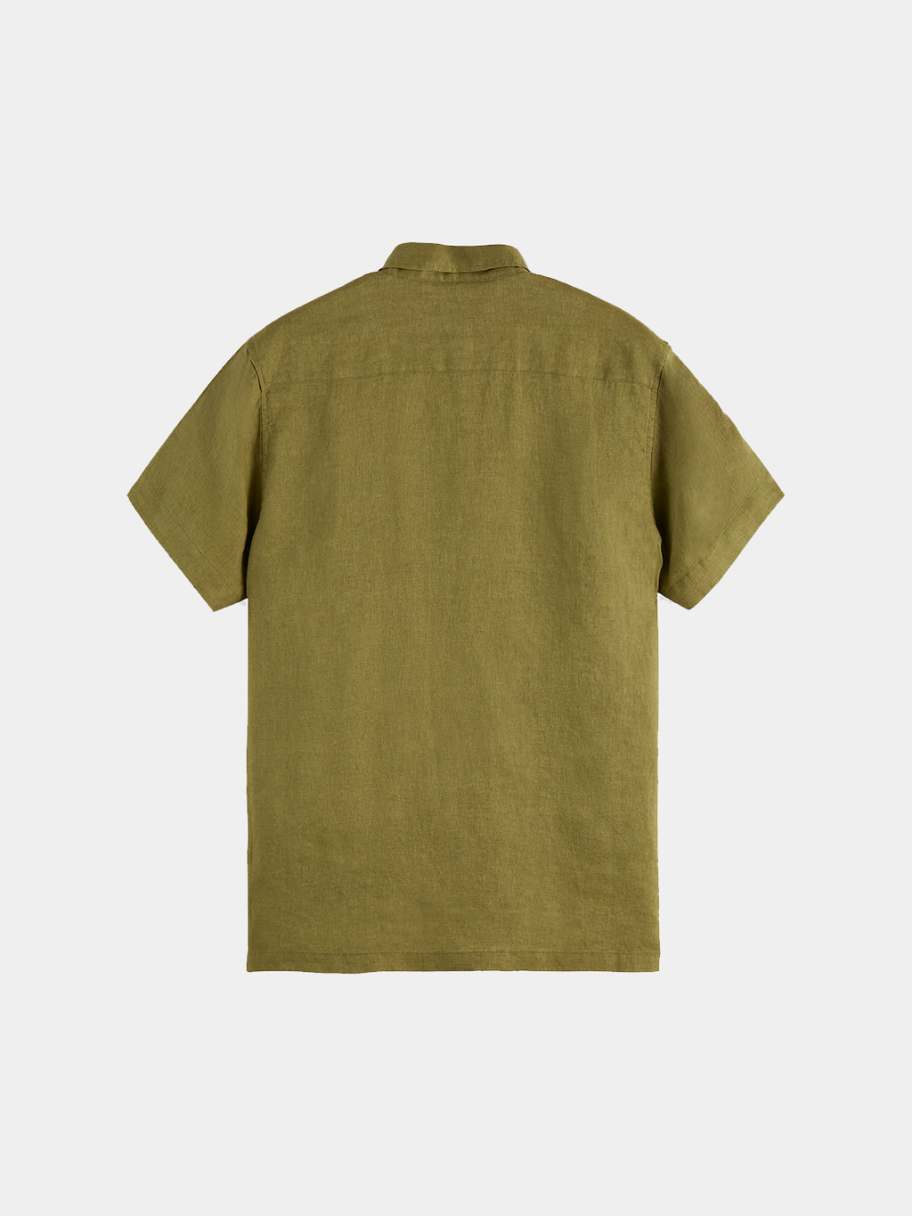 Scotch & Soda - Short-sleeved linen shirt - Green Moss