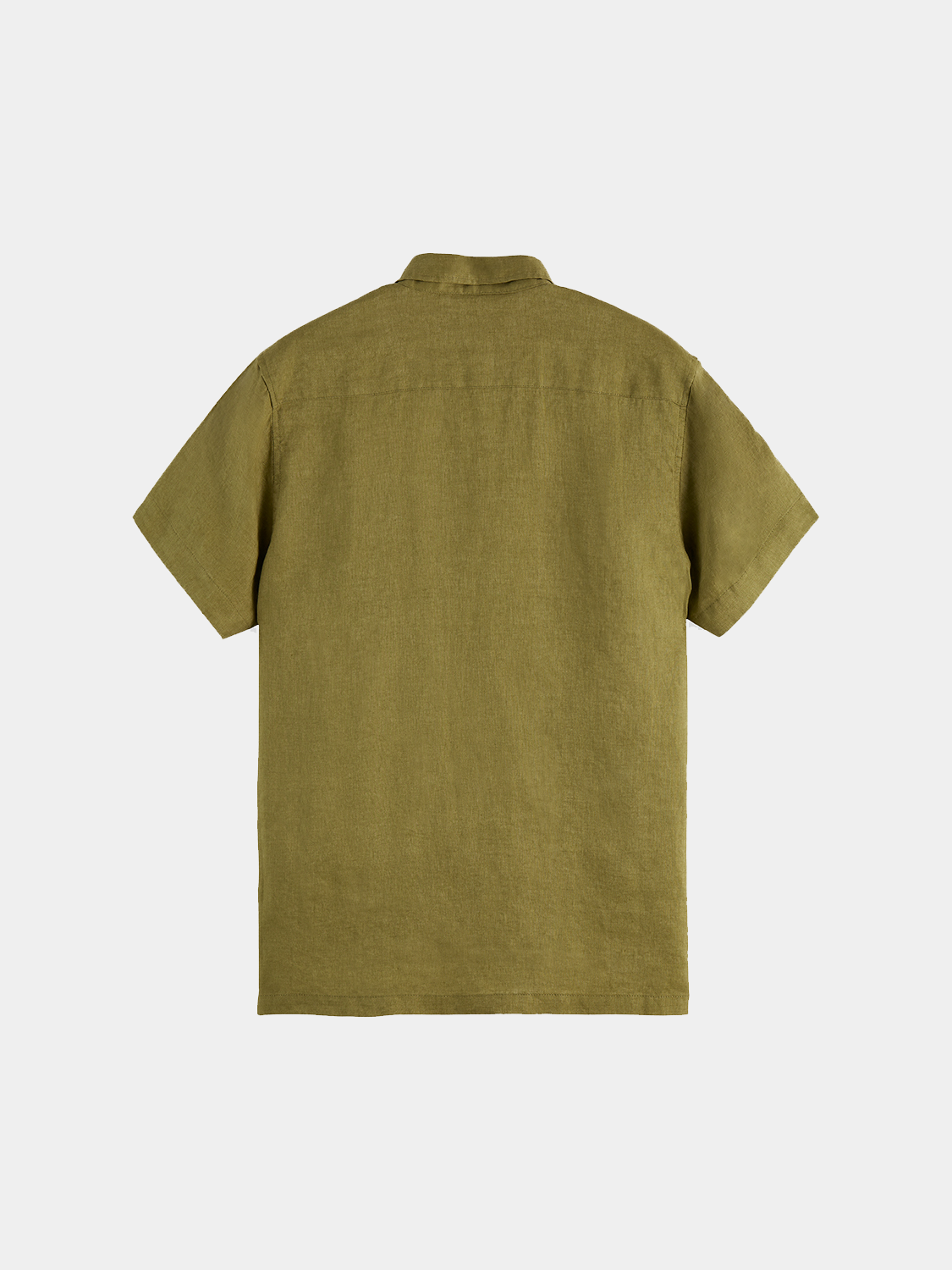 Scotch & Soda - Short-sleeved linen shirt - Green Moss