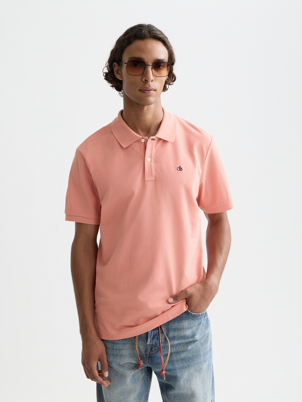 Scotch & Soda - Logo pique polo - Canyon Clay