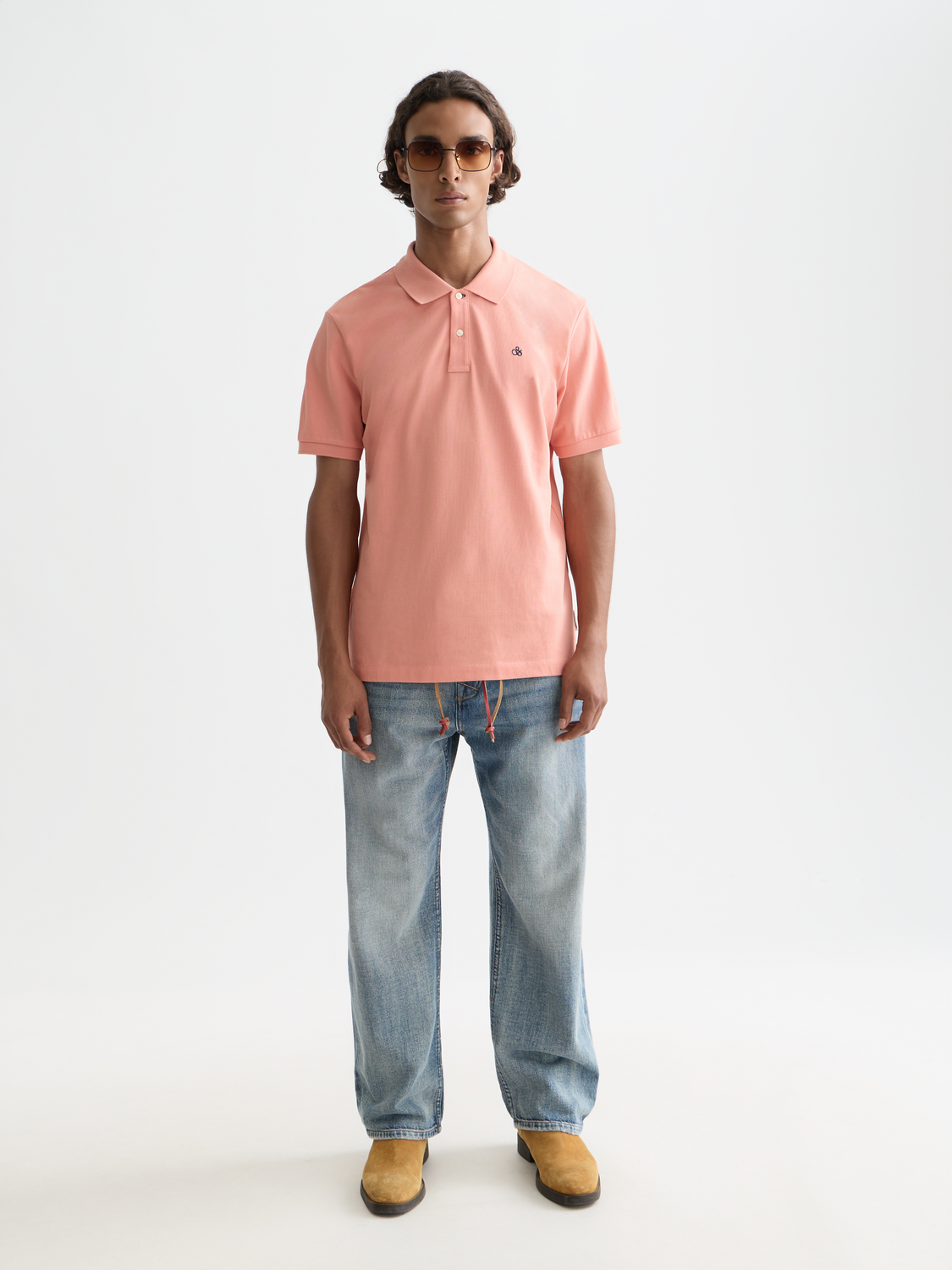 Scotch & Soda - Logo pique polo - Canyon Clay