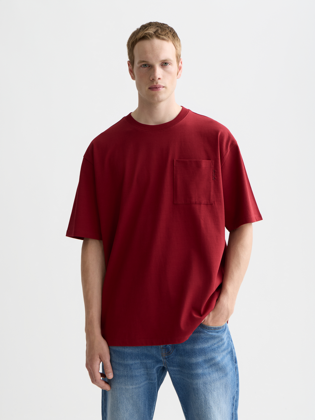 Chest pocket t-shirt - Biking Red