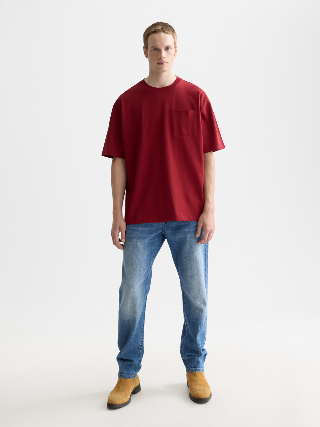 Chest pocket t-shirt - Biking Red