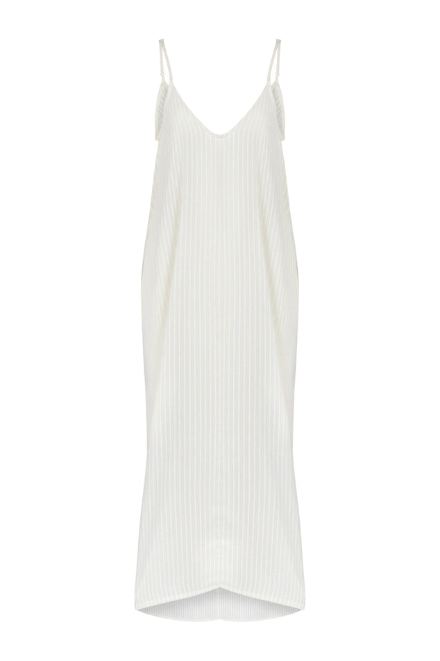 Yaz Dress - White Stripes