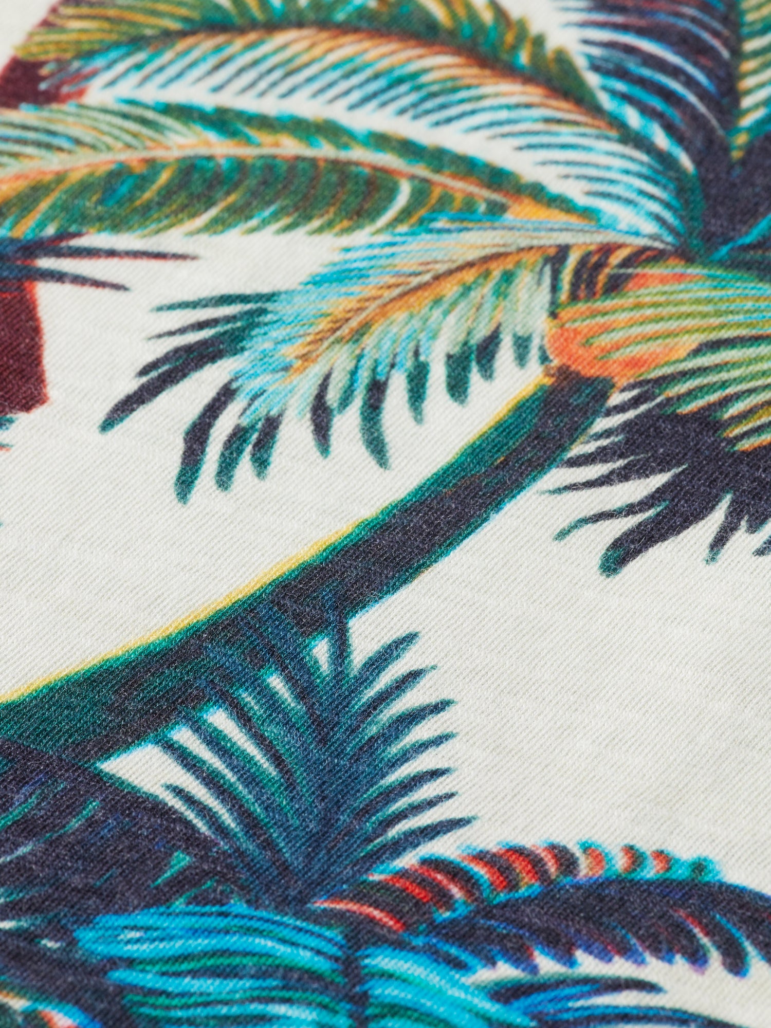 Palm-printed crewneck t-shirt - Offwhite Palmtrees Aop