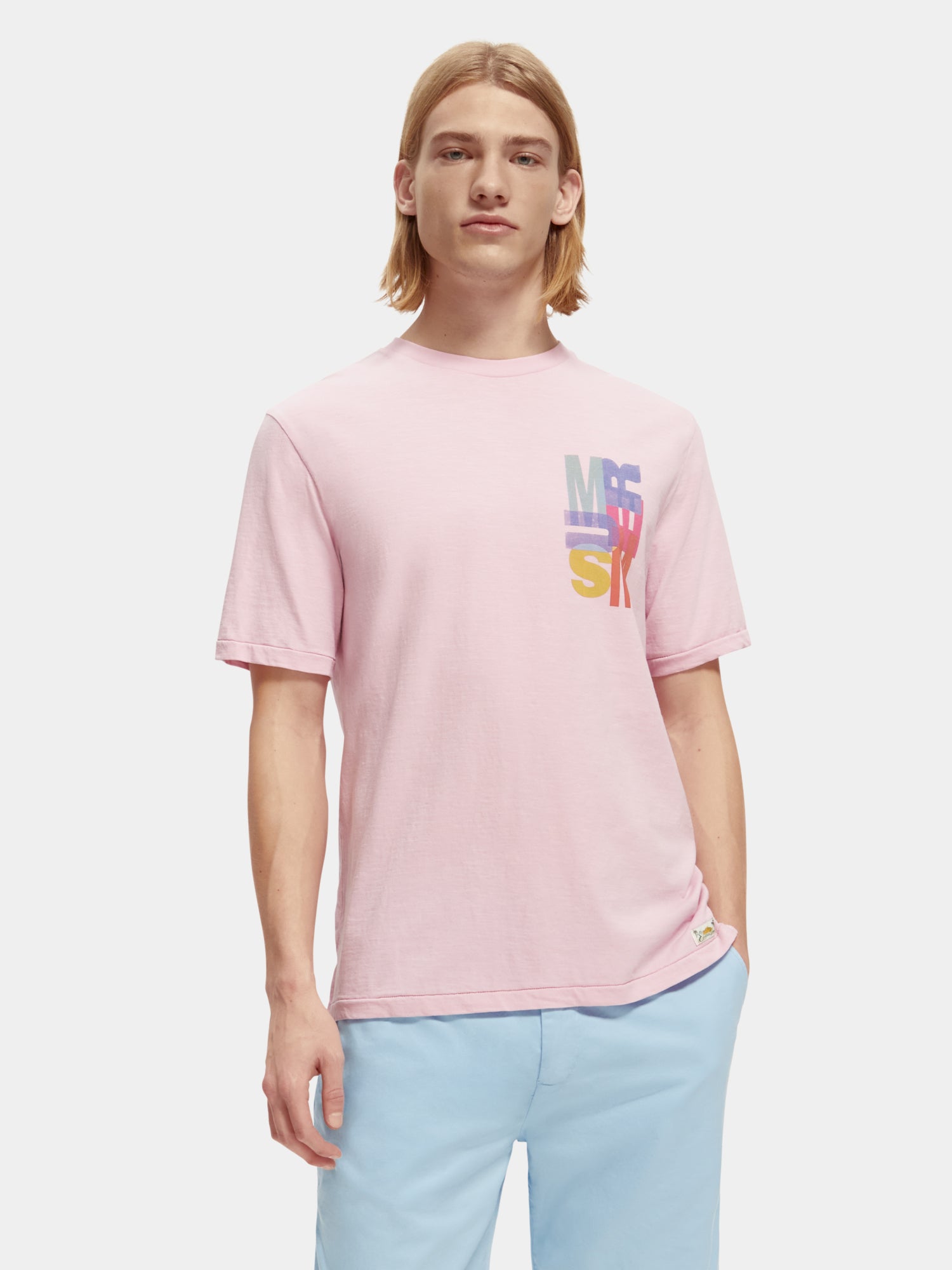 Summer artwork t-shirt - Stone Pink