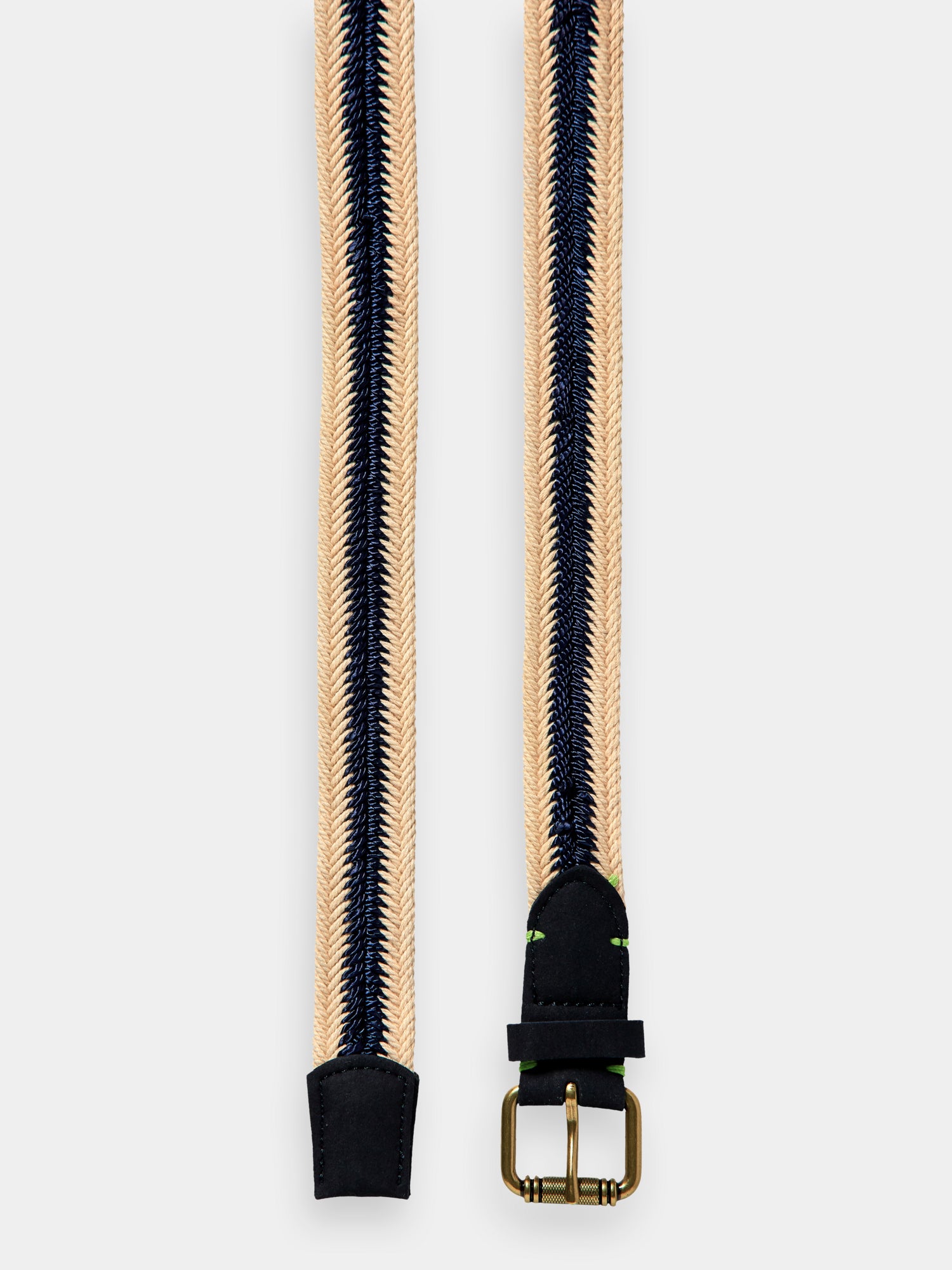 Braided cord belt - Navy