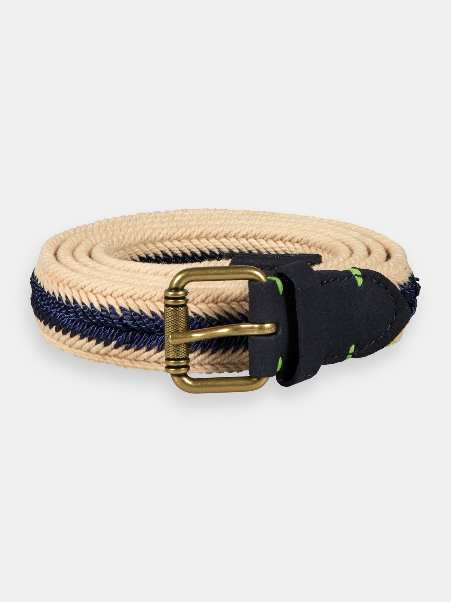 Braided cord belt - Navy