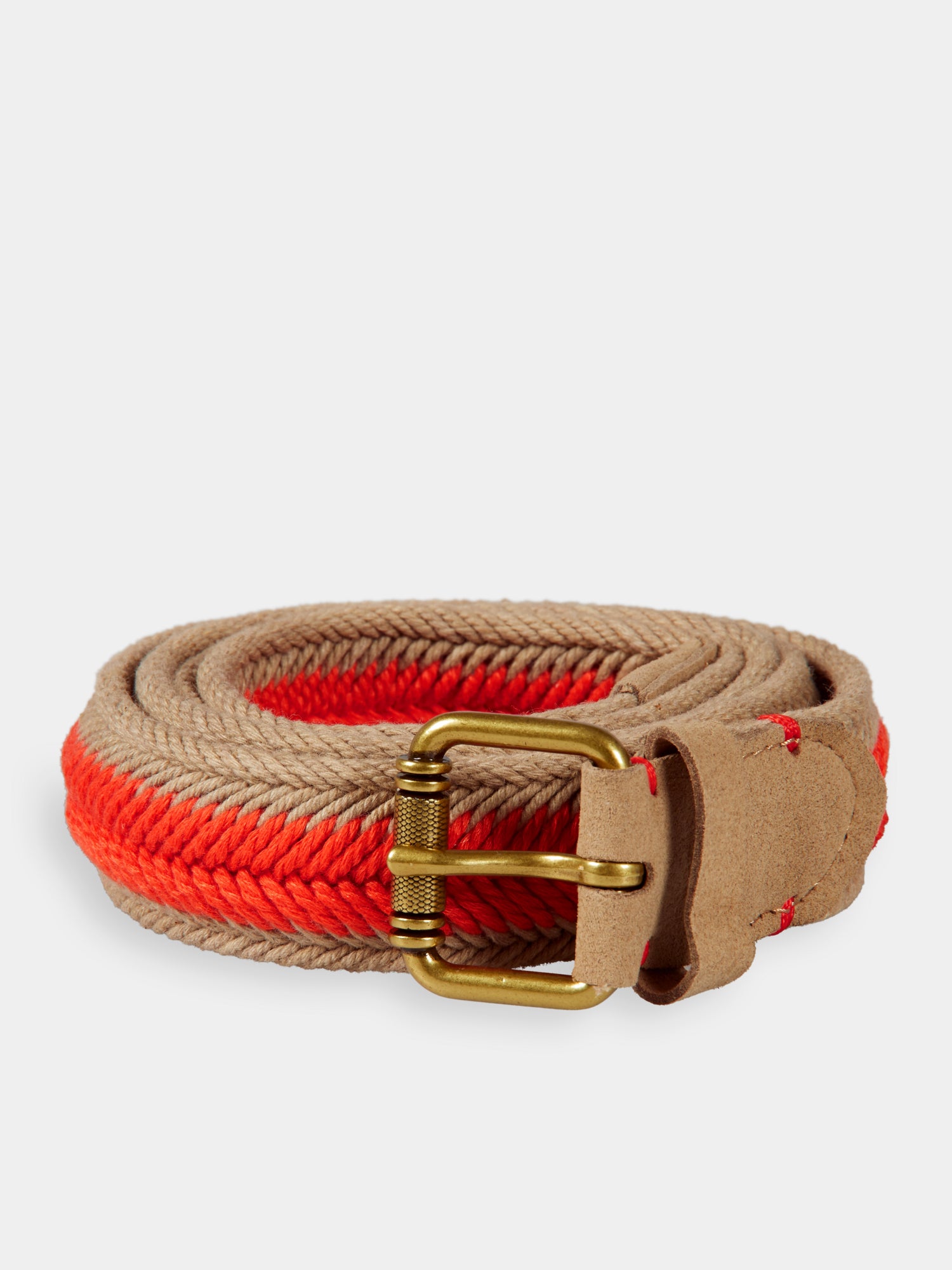 Braided cord belt - Sand