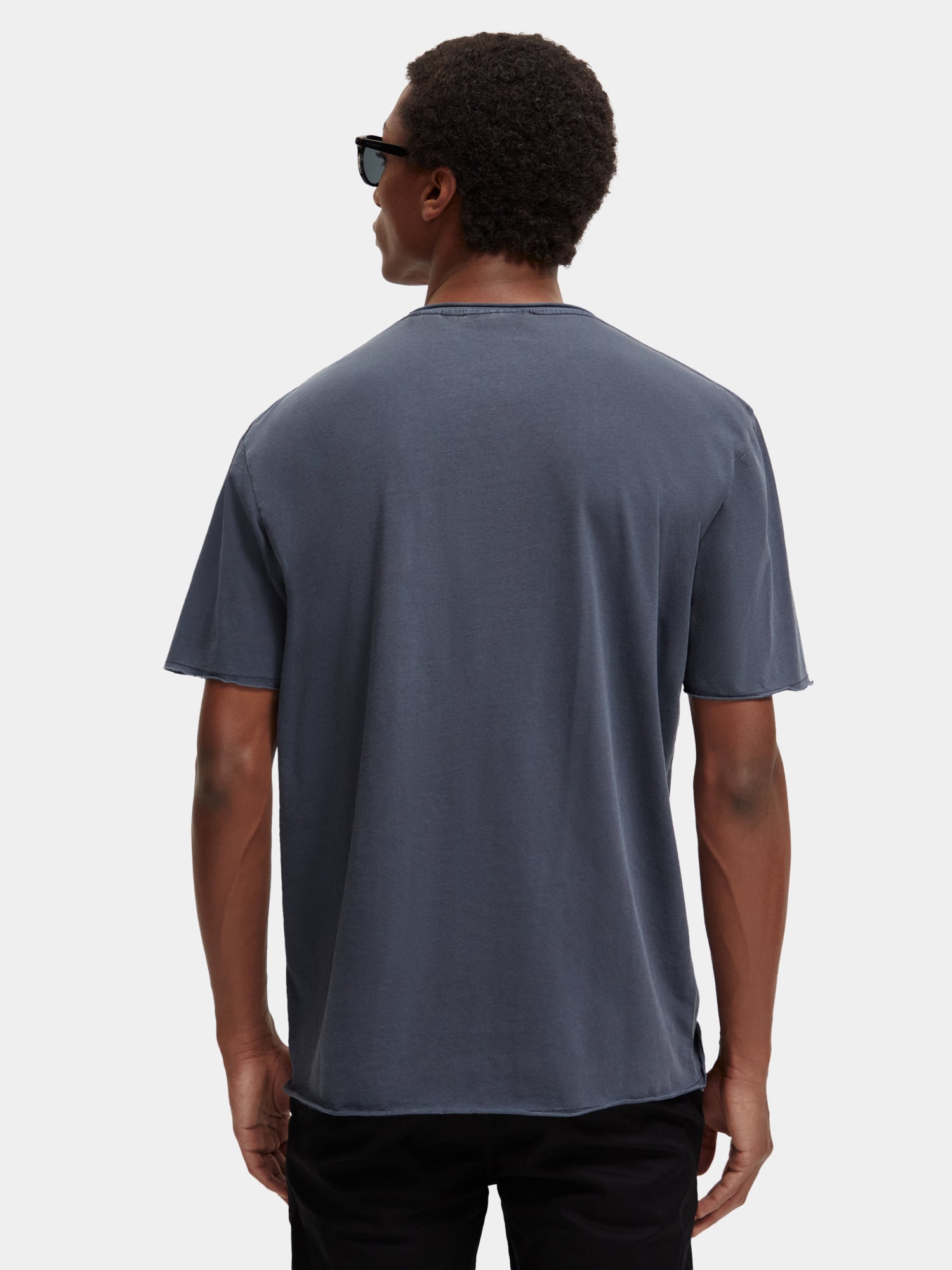 Relaxed-fit raw edge t-shirt - Night