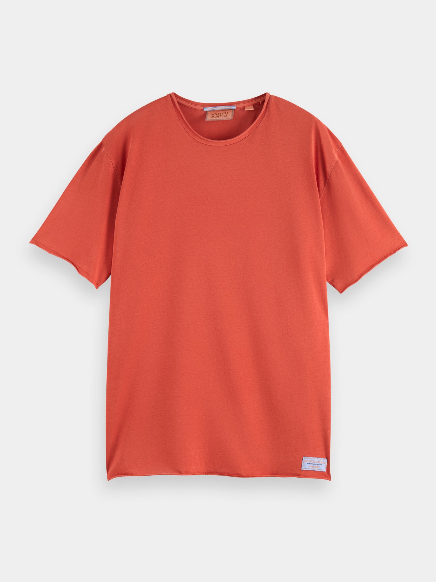 Relaxed-fit raw edge t-shirt - Red Skies