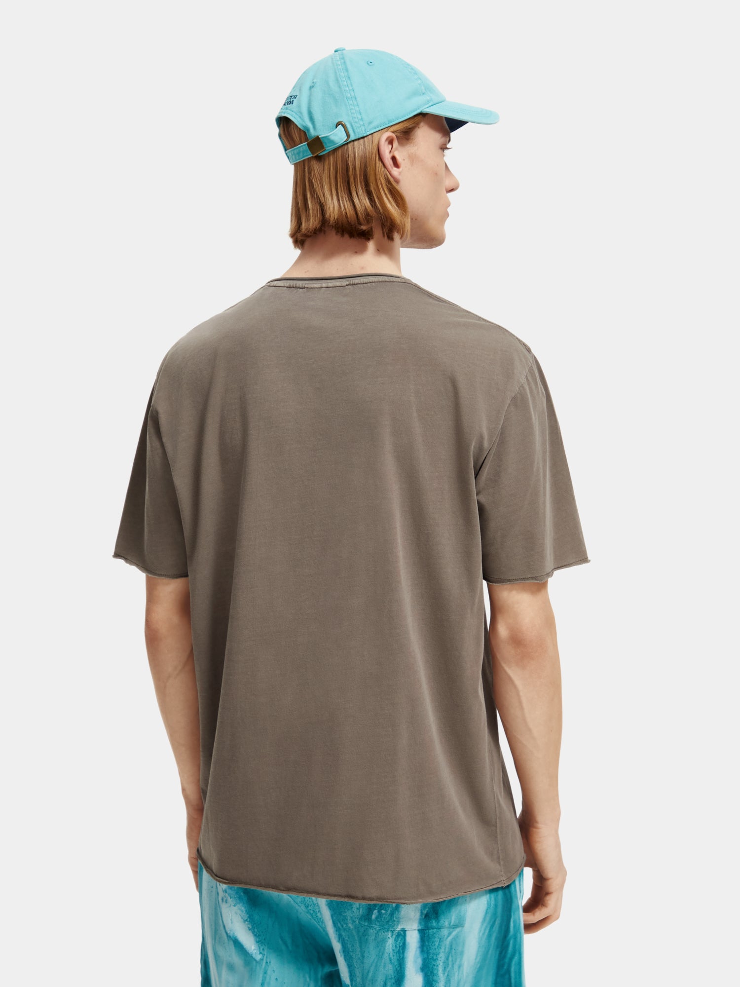 Relaxed-fit raw edge t-shirt - Dark Taupe