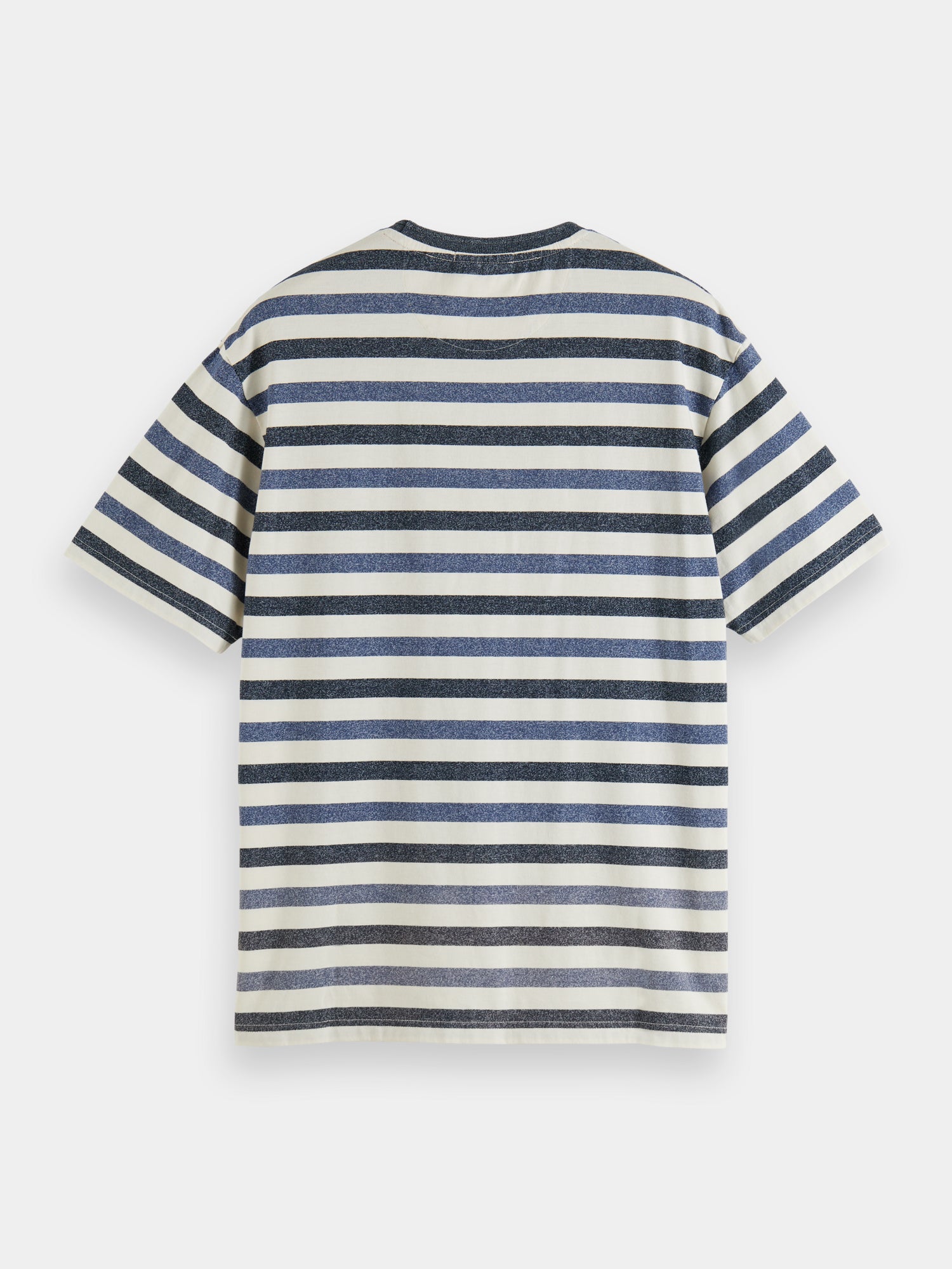 Washed yarn-dyed stripe t-shirt - Blue White Stripe