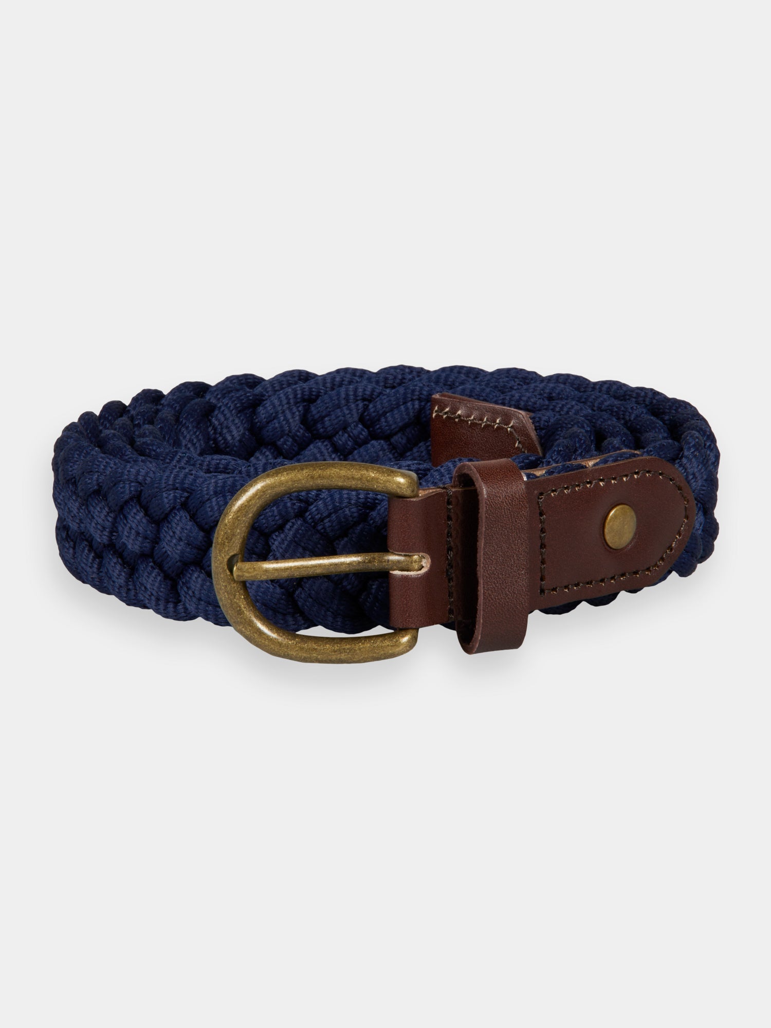 Braided leather belt - Dusk
