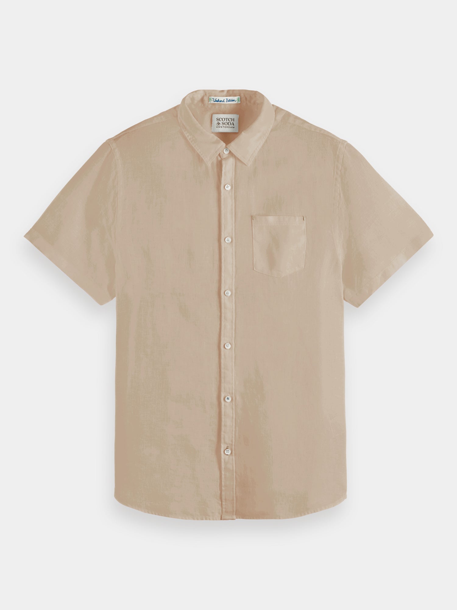 Short Sleeve Linen Shirt - Sand