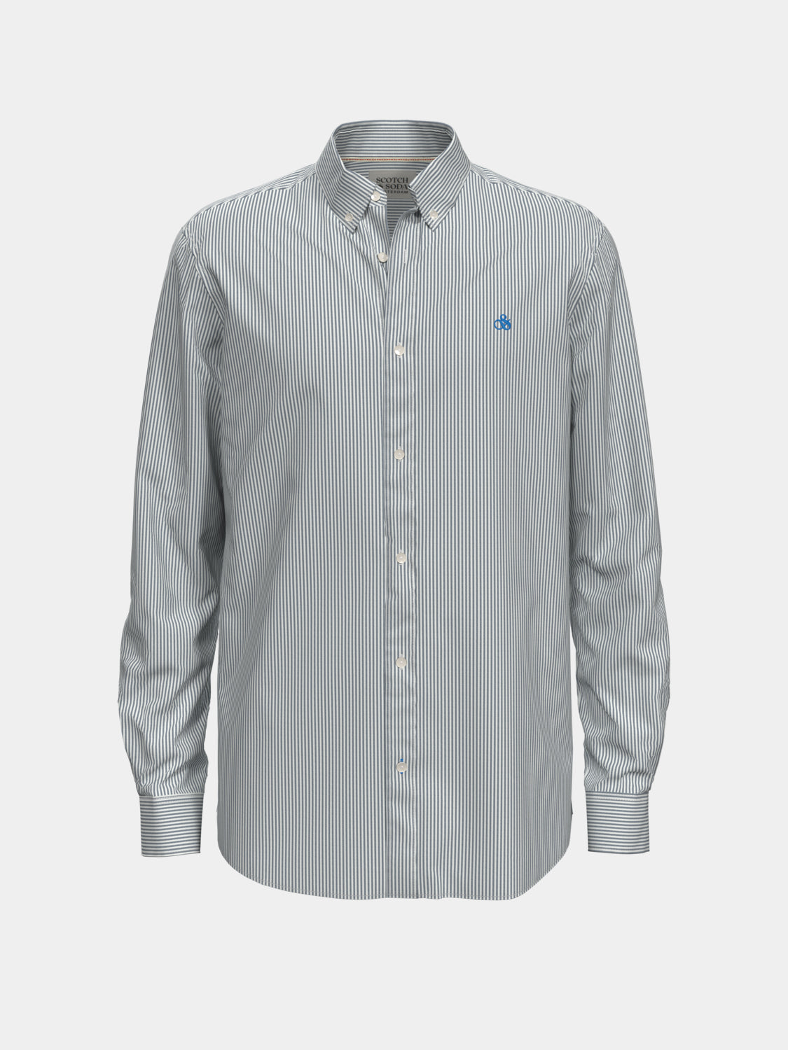 Cotton Oxford shirt - Steel Stripe