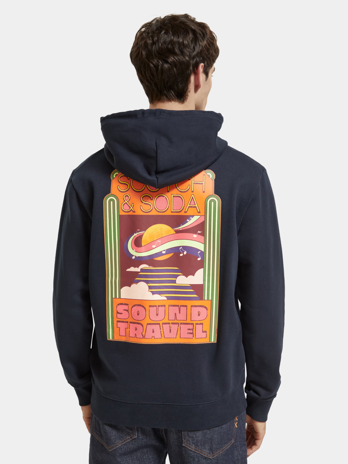 Regular-fit artwork hoodie - Night