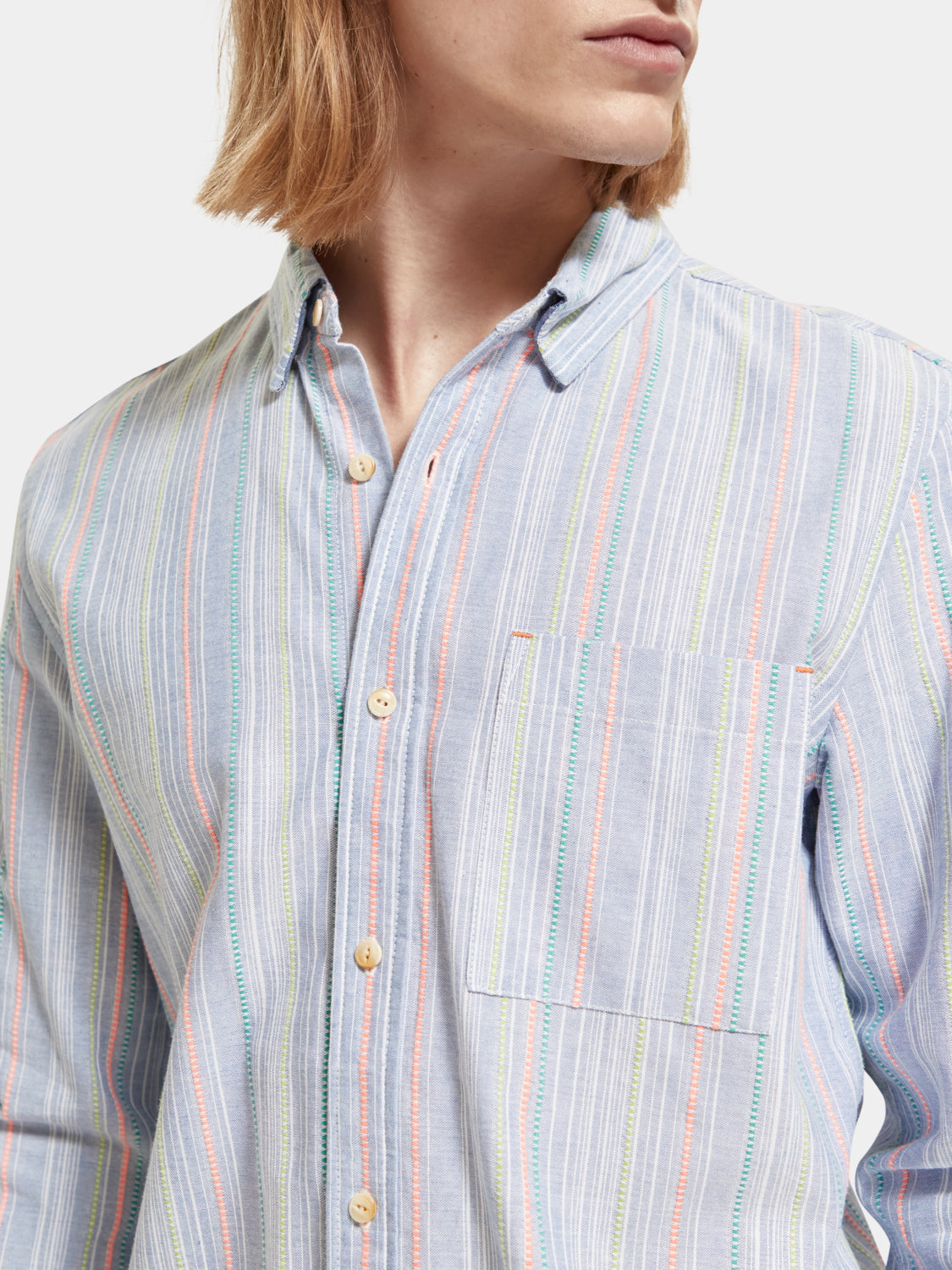 Dobby striped shirt - Multicolour Stripe