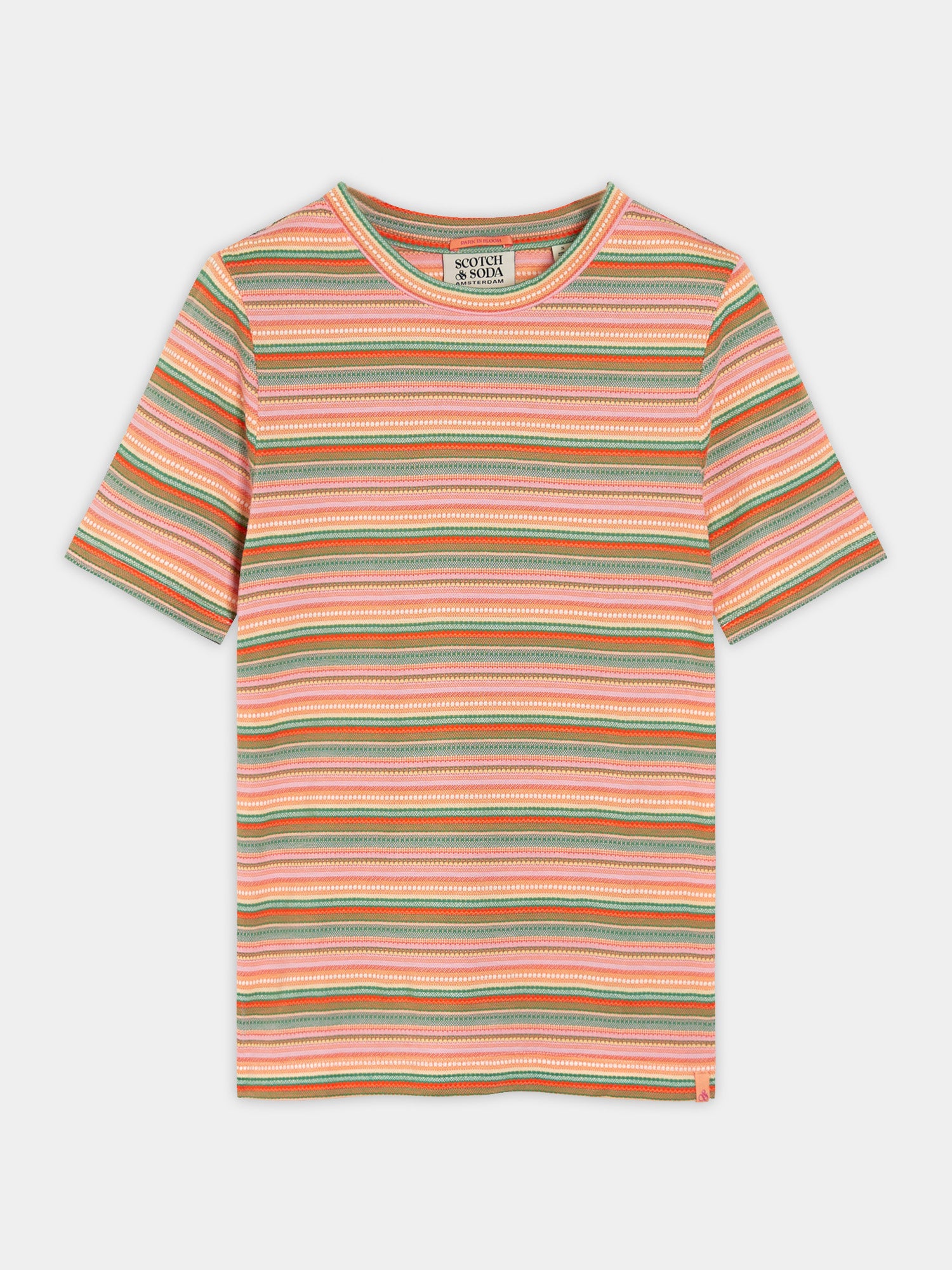 Stripe textured slim-fit t-shirt - Jersey Multi Stripe