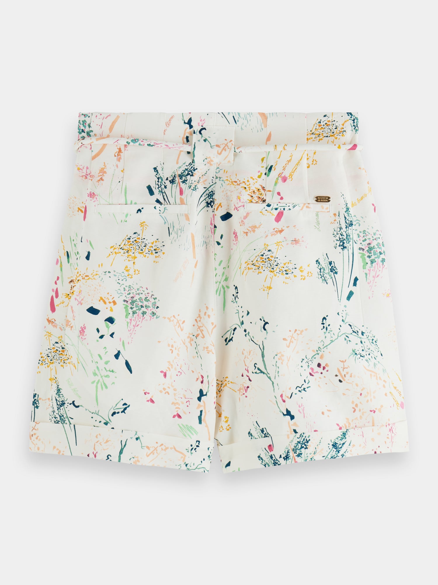High-rise belted shorts - Wilder White