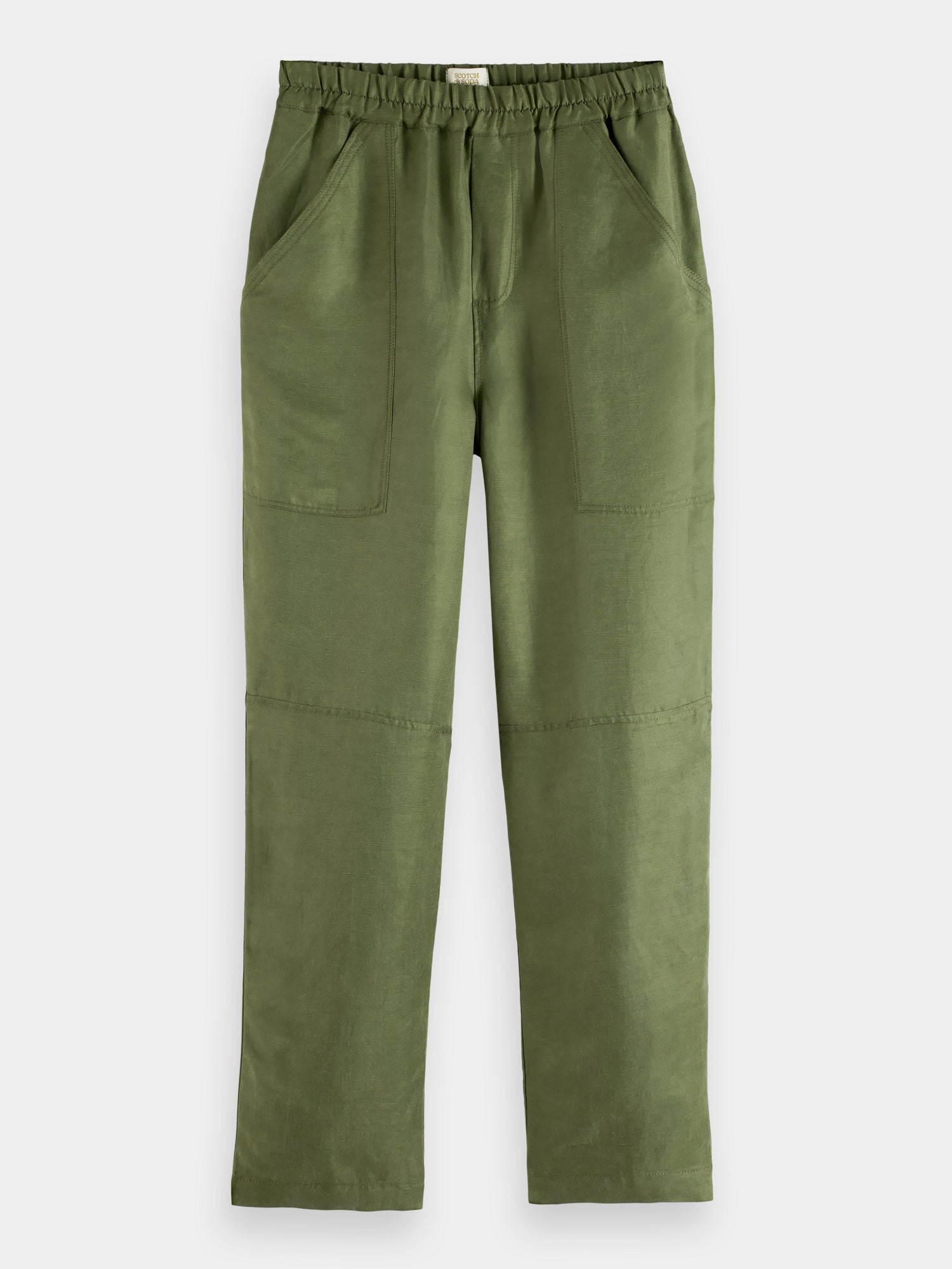 Lou mid-rise straight leg utility pants - Olive Green