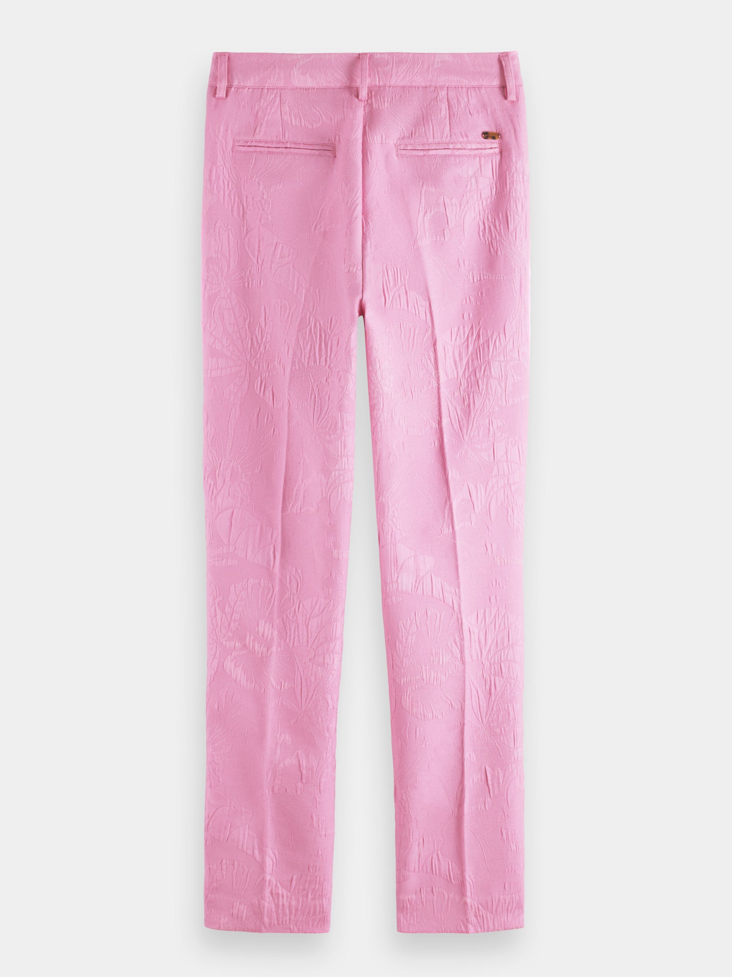 Lowry mid-rise slim jacquard pants - Orchid Pink