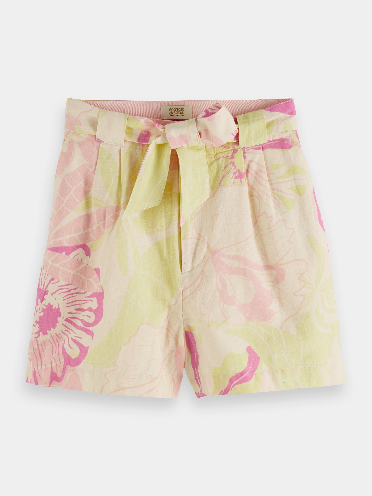High-rise casual printed shorts - Vondelfield Blossom