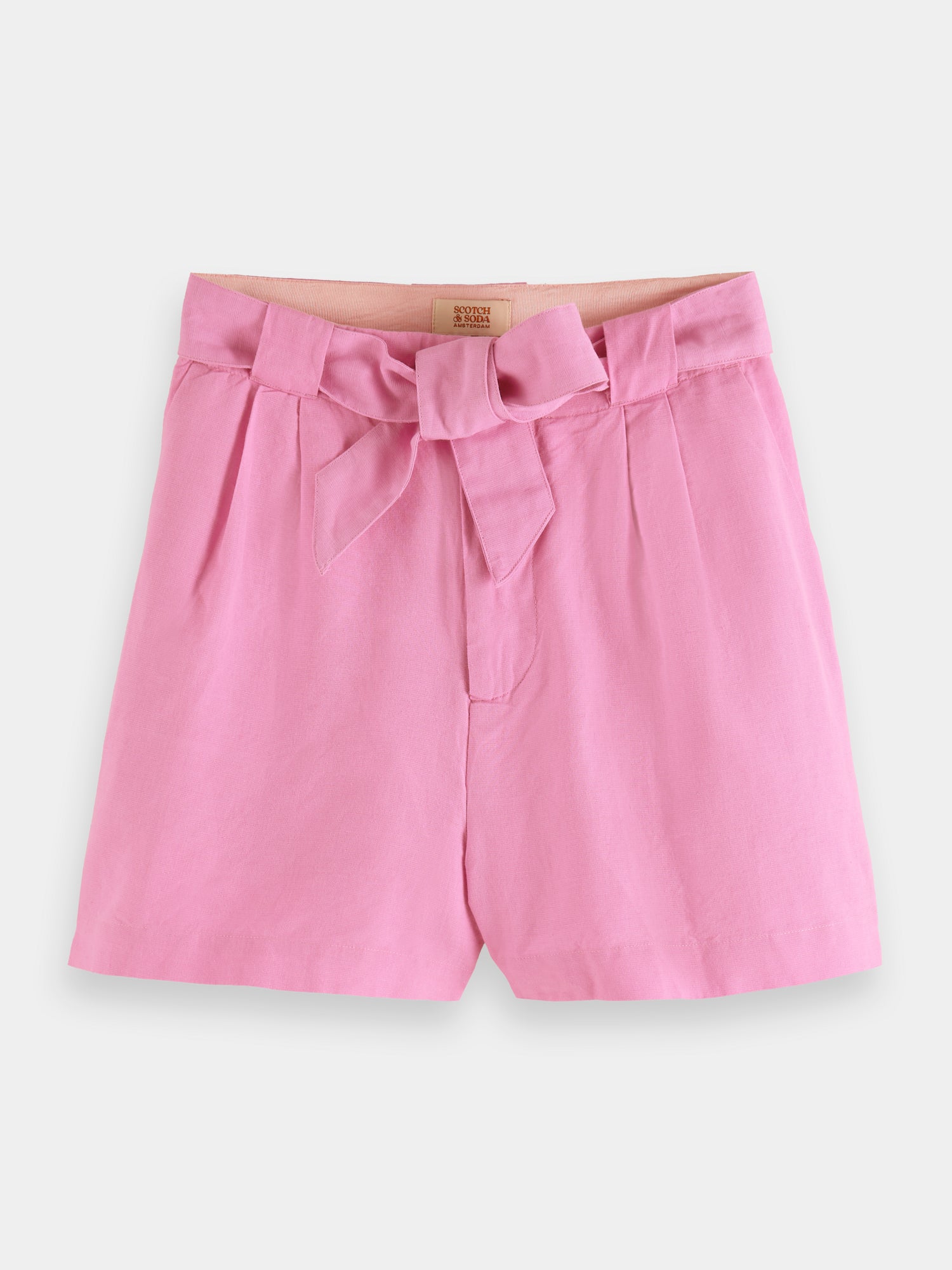 High-rise casual printed shorts - Orchid Pink