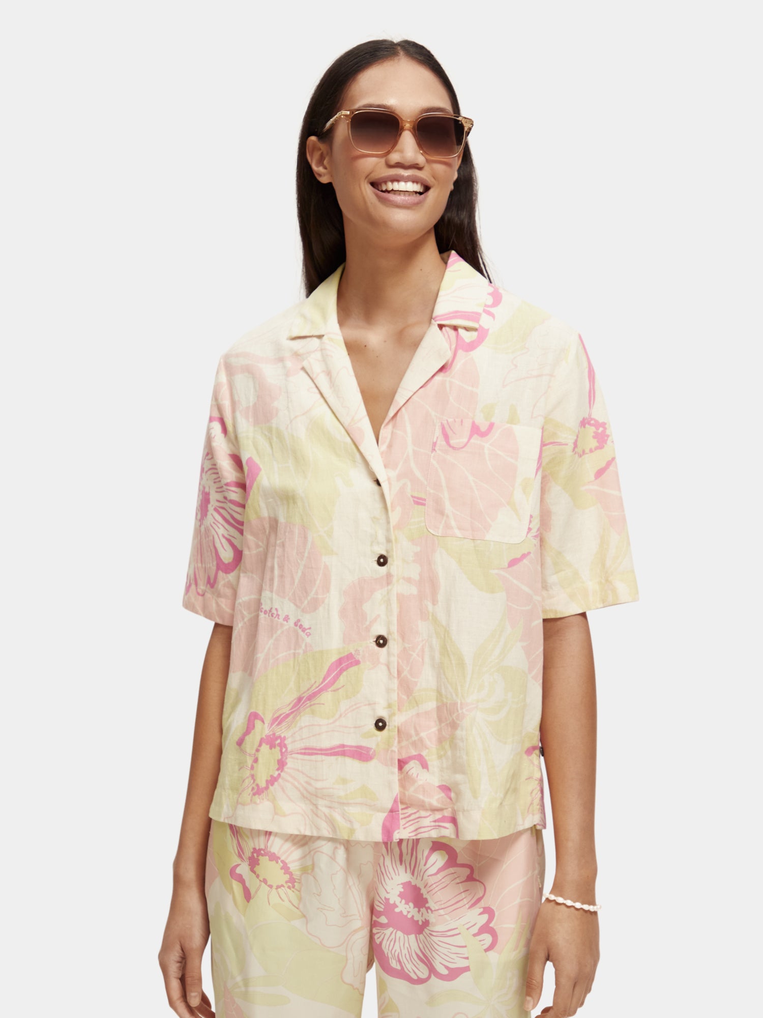 Camp shirt with print - Vondelfield Blossom